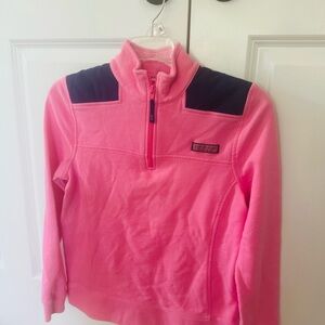 Vineyard Vines Pink and Blue Fleece Hoodie